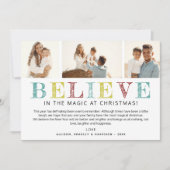 コンテンポラリー信じChristmas Photo Collage シーズンカード (正面)