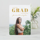 コンテンポラリー卒業写真コラージュ卒業Annou 案内状 (スタンド正面)