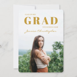 コンテンポラリー卒業写真コラージュ卒業Annou 案内状