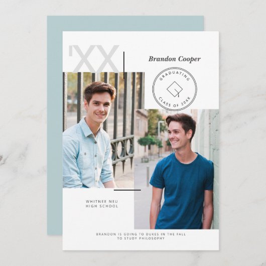 コンテンポラリー卒業発表 案内状 (正面/裏面)