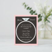 コンテンポラリー婚約パーティ招待状 招待状 (スタンド正面)