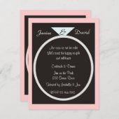 コンテンポラリー婚約パーティ招待状 招待状 (正面/裏面)