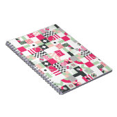 コンテンポラリー幾何学的モザイクのシームレスパターン ノートブック (右側)