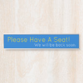 「コンテンポラリー座ってくれ！」 サインプレート (正面)