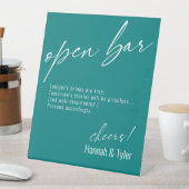 コンテンポラリー手書きおもしろい開いたバーティール（緑がかった色） 台座サイン (インサイチュ)