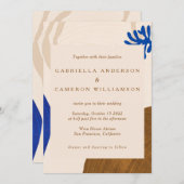 コンテンポラリー抽象芸術アース結婚ズ 招待状 (正面/裏面)