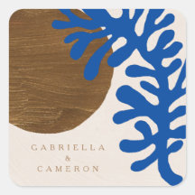 コンテンポラリー抽象芸術シェイプアートブルー結婚タン