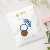 コンテンポラリー抽象芸術シェイプアートブルー結婚タン フェイバーバッグ (封をした状態)