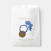 コンテンポラリー抽象芸術シェイプアートブルー結婚タン フェイバーバッグ (正面)