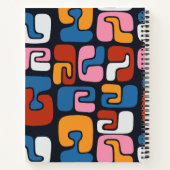 コンテンポラリー抽象芸術シェイプレトロパーソナライズされた ノートブック (裏面)