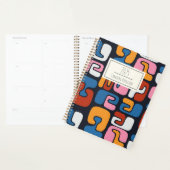 コンテンポラリー抽象芸術シェイプレトロパーソナライズされた プランナー手帳 (ディスプレー)