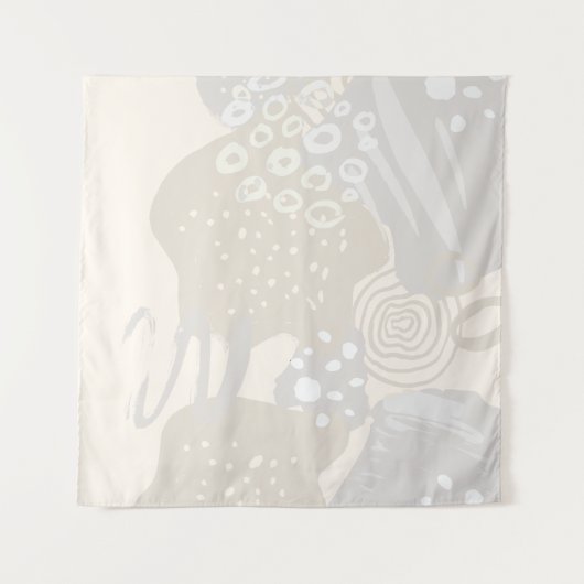 コンテンポラリー抽象芸術シェイプ線サークルパステル タペストリー (正面(横))