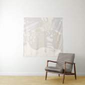 コンテンポラリー抽象芸術シェイプ線サークルパステル タペストリー (インサイチュ)