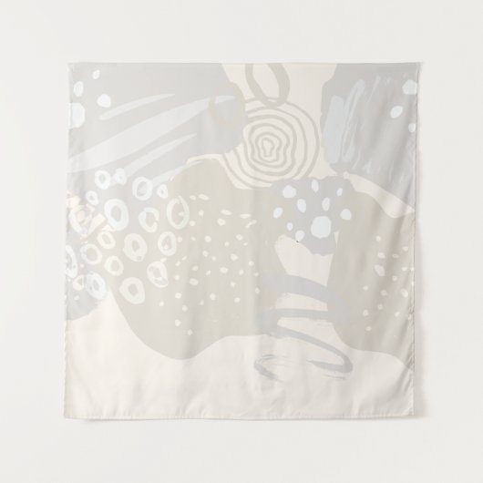 コンテンポラリー抽象芸術シェイプ線サークルパステル タペストリー (正面)