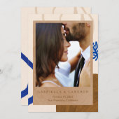 コンテンポラリー抽象芸術ブルータン結婚写真 セーブザデート (正面/裏面)