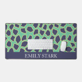 コンテンポラリー抽象芸術名パーソナライズされたデスクマット デスクマット (キーボード&マウス)