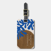 コンテンポラリー抽象芸術図形アートブルータン名 ラゲッジタグ (正面縦)
