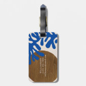 コンテンポラリー抽象芸術図形アートブルータン名 ラゲッジタグ (裏面縦)