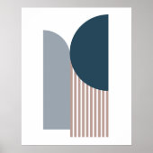 コンテンポラリー抽象芸術幾何モダン ポスター (正面)