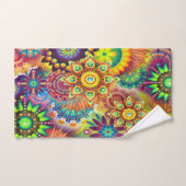 コンテンポラリー抽象芸術数々のモノグラム バスタオルセット (ハンドタオル)