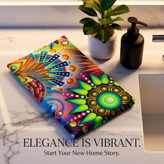 コンテンポラリー抽象芸術数々のモノグラム バスタオルセット