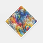 コンテンポラリー抽象芸術旋回スペクトル スタンダードランチョンナプキン (角)