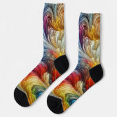 コンテンポラリー抽象芸術旋回スペクトル ソックス (左)