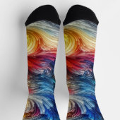コンテンポラリー抽象芸術旋回スペクトル ソックス (上部)