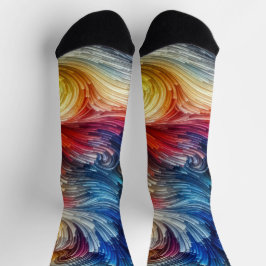 コンテンポラリー抽象芸術旋回スペクトル ソックス