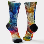 コンテンポラリー抽象芸術旋回スペクトル ソックス (傾斜あり)