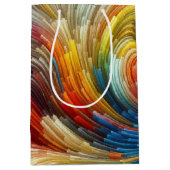 コンテンポラリー抽象芸術旋回スペクトル ミディアムペーパーバッグ (正面)