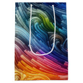 コンテンポラリー抽象芸術旋回スペクトル ミディアムペーパーバッグ (裏面)