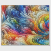 コンテンポラリー抽象芸術旋回スペクトル ラッピングペーパー (フラット)
