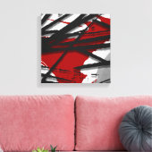 コンテンポラリー抽象芸術水色 キャンバスプリント (インサイチュ (リビング))