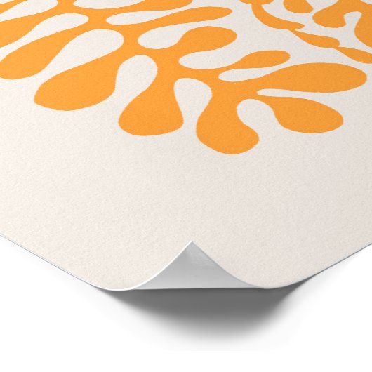 コンテンポラリー抽象芸術琥珀の幾何学模様 ポスター (角)