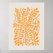 コンテンポラリー抽象芸術琥珀の幾何学模様 ポスター (正面)