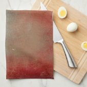 コンテンポラリー抽象芸術赤金ゴールド青絵を描 キッチンタオル (四つ折り)