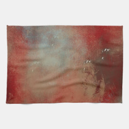 コンテンポラリー抽象芸術赤金ゴールド青絵を描 キッチンタオル