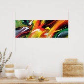 コンテンポラリー抽象芸術速絵を描度 ポスター (キッチン)