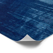 コンテンポラリー抽象芸術青シグランジアノ ポスター (角)