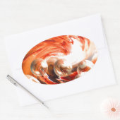 コンテンポラリー抽象芸術 楕円形シール (封筒)