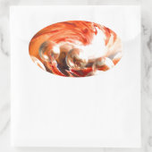 コンテンポラリー抽象芸術 楕円形シール (バッグ)