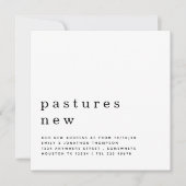 コンテンポラリー文字の新しいアドレス詳細の移動 案内状 (正面)