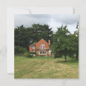 コンテンポラリー文字写真の移動の新しいアドレス詳細 案内状 (裏面)