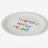 コンテンポラリー新カラフル年イブ紙プレート ペーパープレート (アングル)