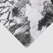 コンテンポラリー木炭の町のシーンの切り離 薄葉紙 (詳細)