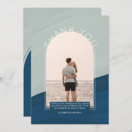 コンテンポラリー海ストライプの写真THANK YOU INVITAT 招待状