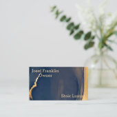 コンテンポラリー男らし抽象芸術金ゴールド 名刺 (スタンド正面)