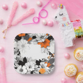 コンテンポラリー白オ結婚レンジ ペーパープレート (パーティー)