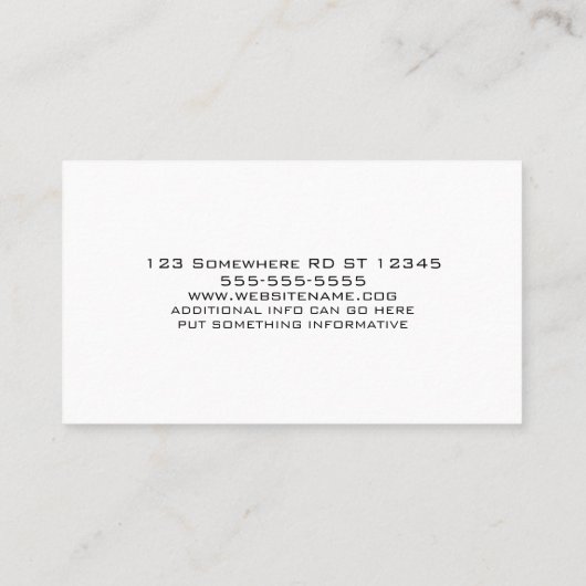 コンテンポラリー白黒とグレー 名刺 (裏面)